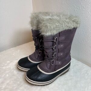 SOREL Joan of Arc Suede Winter Snow Boots Kids Girls Size 4